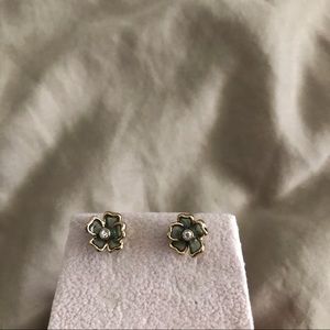 Bundle Item: Green Flower Earrings